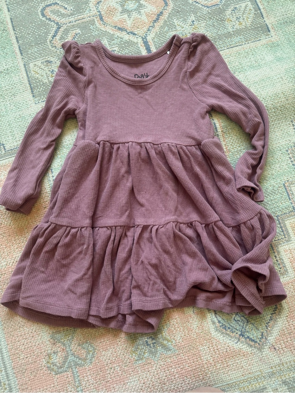 Little Sleepies waffle knit dress 18/24 months